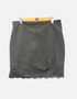 Black Mini Skirt with Lace Hem