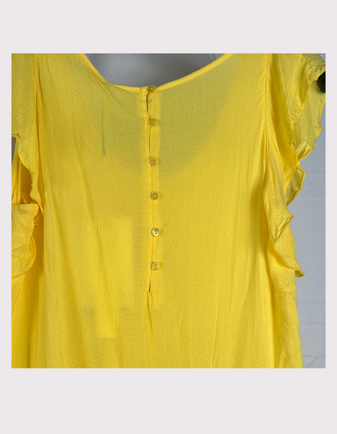 Sunshine Pleats Cap-Sleeve Top
