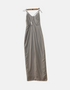 Gray colour long dress FM