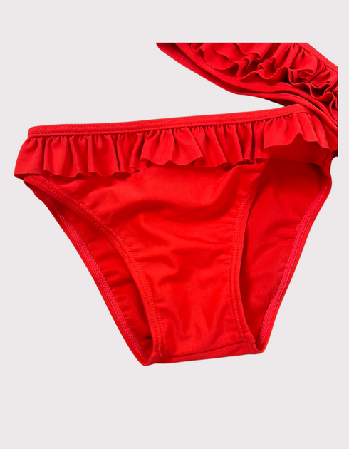 Radiant Ruffles Red Two-Piece Swim Set 