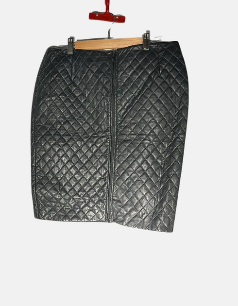 Midnight Matrix Quilted Pencil Skirt F