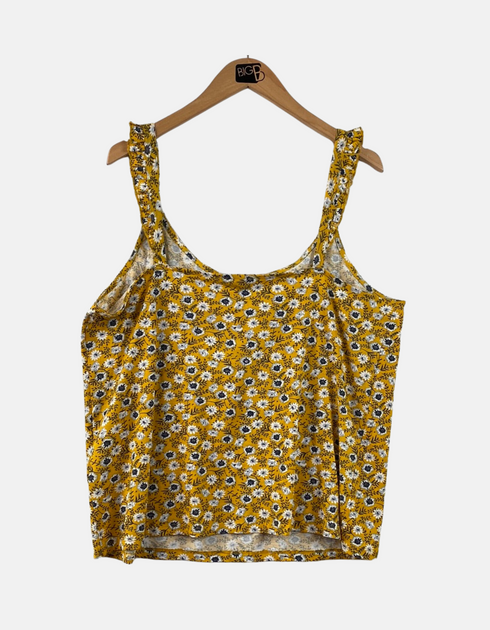Floral Print Ruffled Strap Top For Women