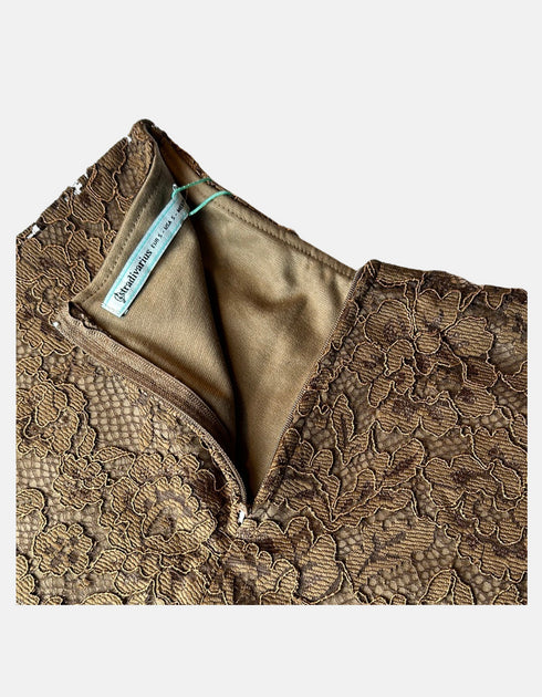 Espresso Floral Lace Shorts F