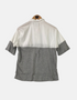 Two-Tone Collared Shirt with Rolled Sleeves