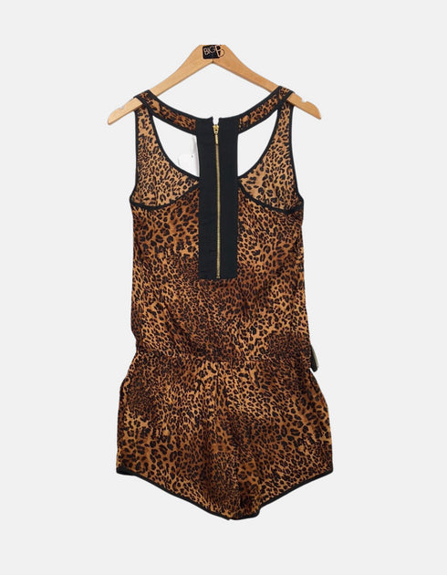 Leopard Print Sleeveless Romper for Women