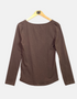 Classic Long-Sleeve Brown Tee