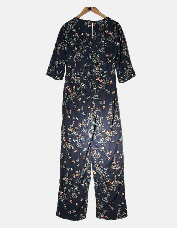Women's Floral Print Wide-Leg Jumpsuit