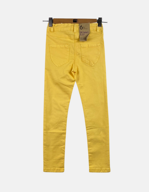 Bright Yellow Skinny Jeans for Kid Girls – Casual Fit