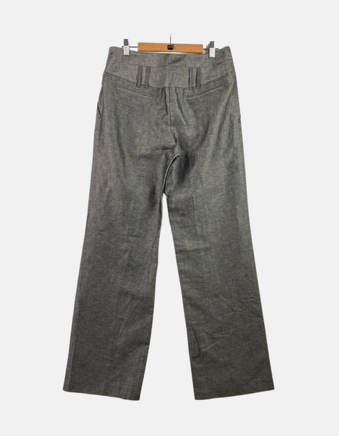 Women's Grey Wide-Leg Formal Trousers