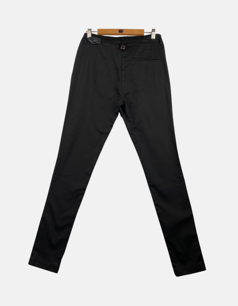 Sleek Black Slim-Fit Trousers