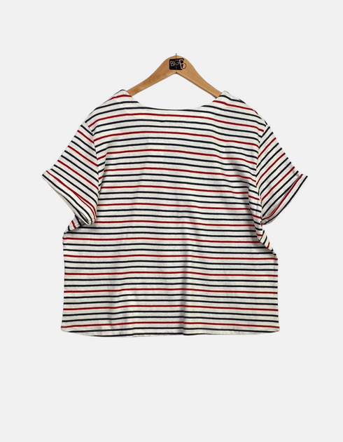 T-shirt red & blue line FM