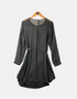 Sheer Long-Sleeve Belted Shirt Dress