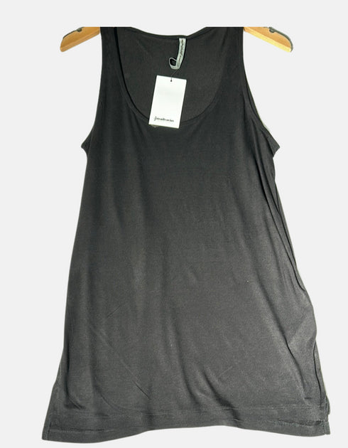 Charcoal Draped Tank Top F