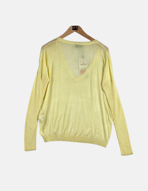 Lightweight V-Neck Sweater for Women – Yellow