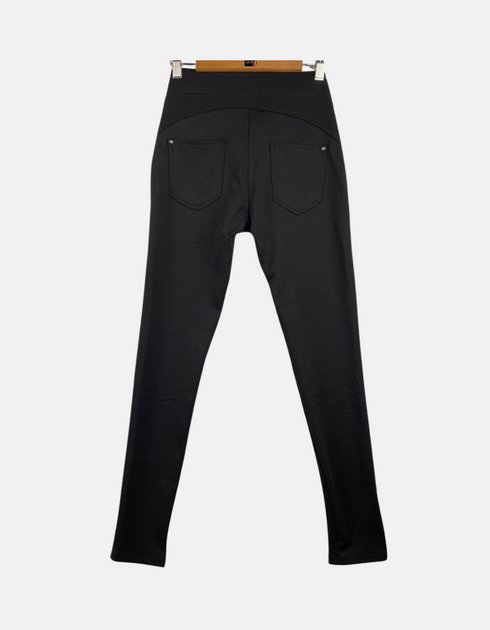 High-Rise Black Stretch Trousers