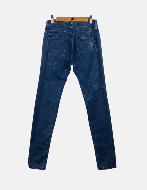 Classic Blue Slim-Fit Denim Jeans