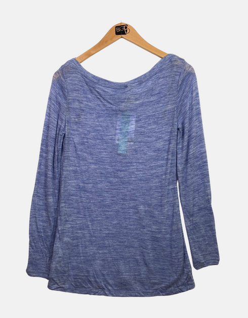 Heathered Blue Long-Sleeve Lightweight Top