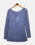 Heathered Blue Long-Sleeve Lightweight Top