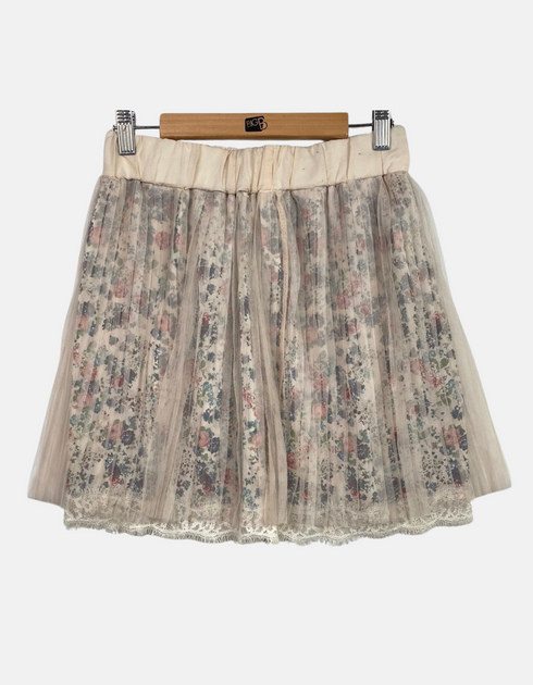 Shirt white net with flower FM