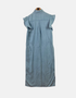 Ruffled Sleeve Denim Midi Dress