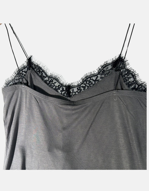 Midnight Lace-Trimmed Camisole