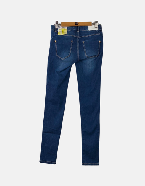 Distressed Straight-Leg Denim Jeans with Heavy Rips