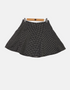Black and White Polka Dot Flared Skirt