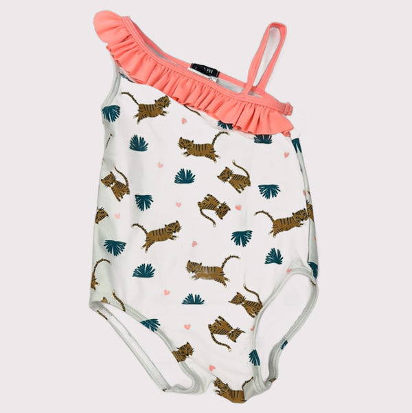 Safari Charm Ruffle-Trim Swimsuit