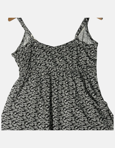 Monochrome Floral Mini Dress F