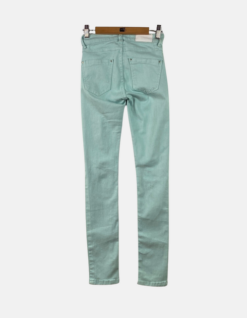 Mint Distressed Skinny Jeans