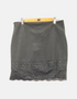 Black Mini Skirt with Lace Hem