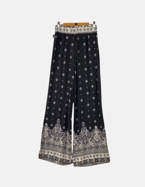 Printed Wide-Leg Palazzo Pants