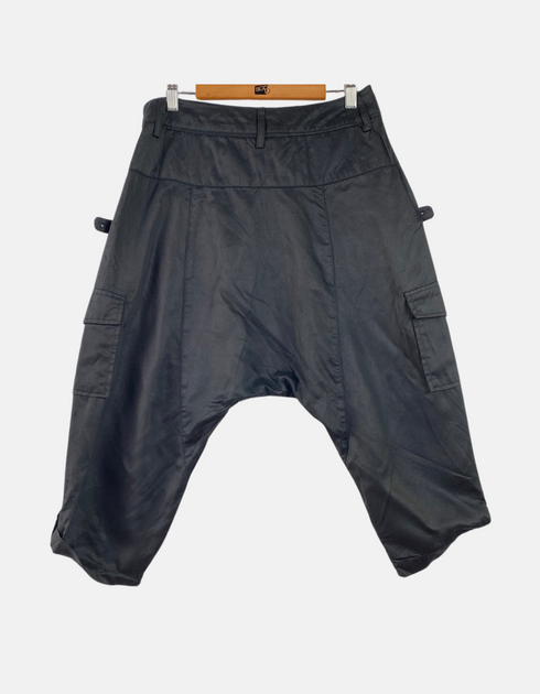 Unisex Black Cargo Harem Pants