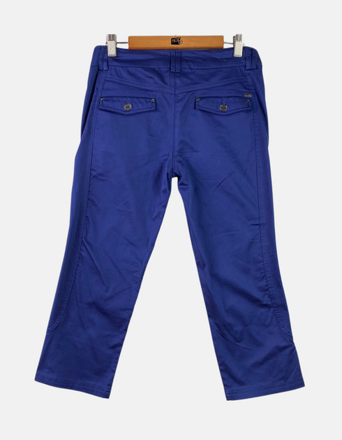 Royal Blue Capri Pants with Zipper Pockets