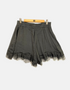 Black Polka Dot Lace Trim Shorts