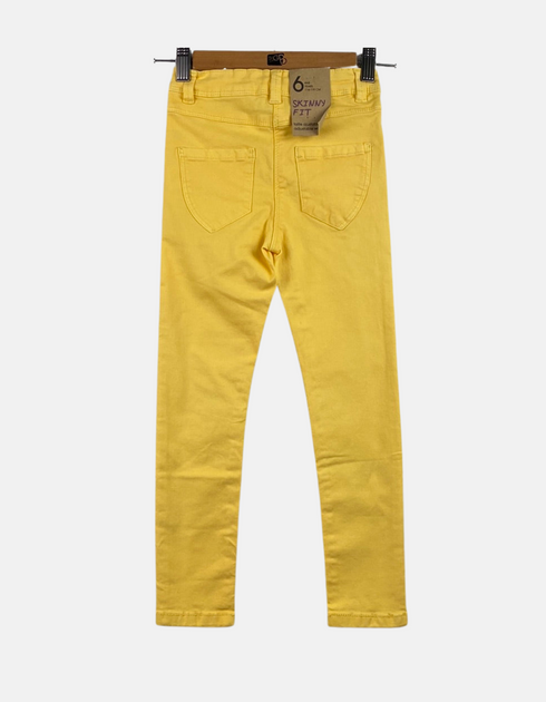Bright Yellow Skinny Jeans for Kid Girls – Casual Fit