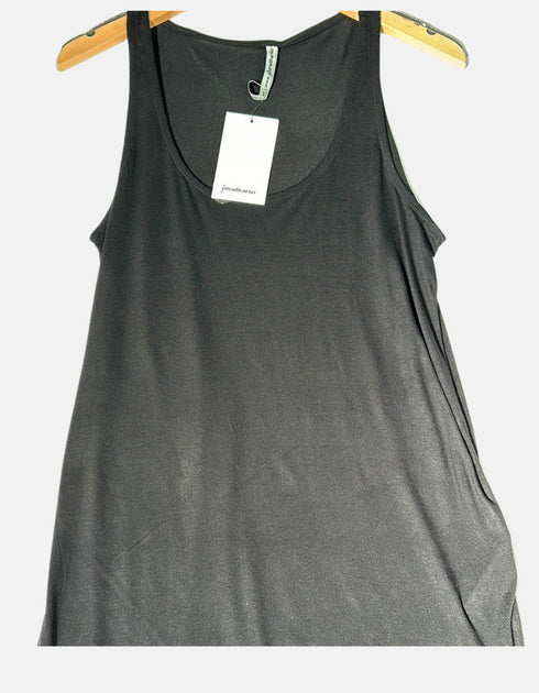 Charcoal Draped Tank Top F