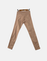 Beige Slim-Fit Trousers with Double Zipper Pockets