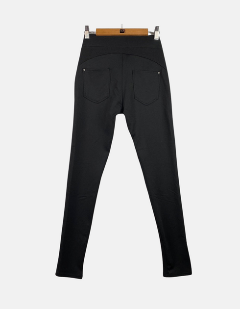 High-Rise Black Stretch Trousers