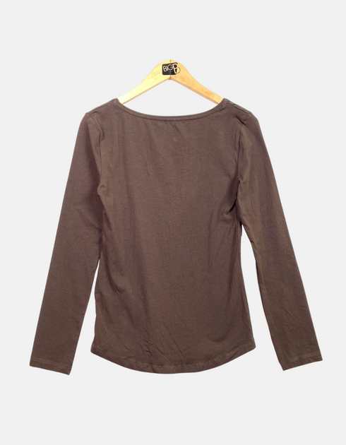 Classic Long-Sleeve Brown Tee