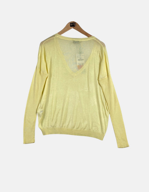 Lightweight V-Neck Sweater for Women – Yellow