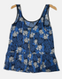 Pineapple Print Peplum Tank Top