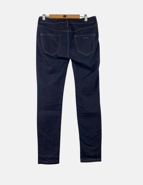 Dark Wash Straight-Leg Denim Jeans