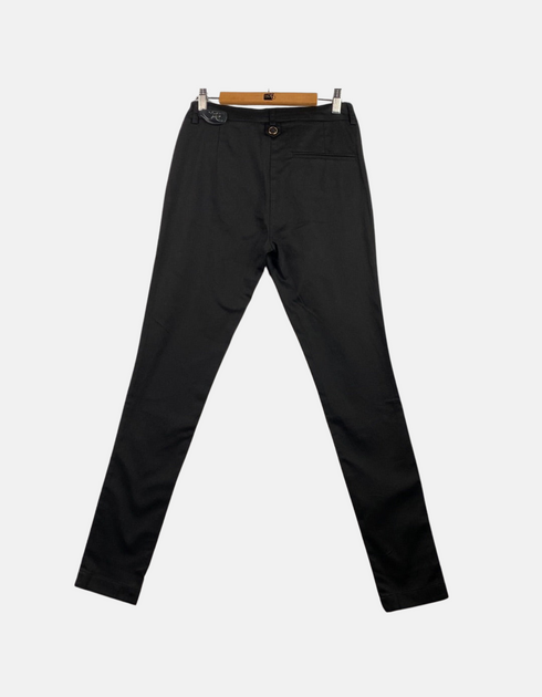 Sleek Black Slim-Fit Trousers