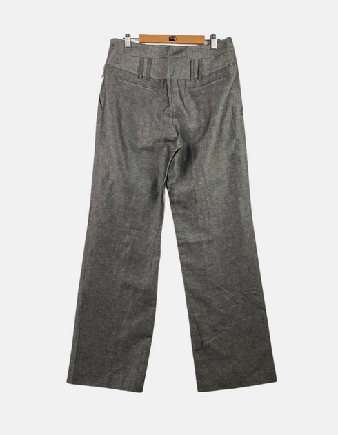 Women's Grey Wide-Leg Formal Trousers
