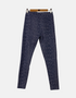 Navy Polka Dot Stretch Leggings