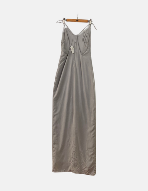 Gray colour long dress FM