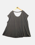 Casual Black Open-Back T-Shirt