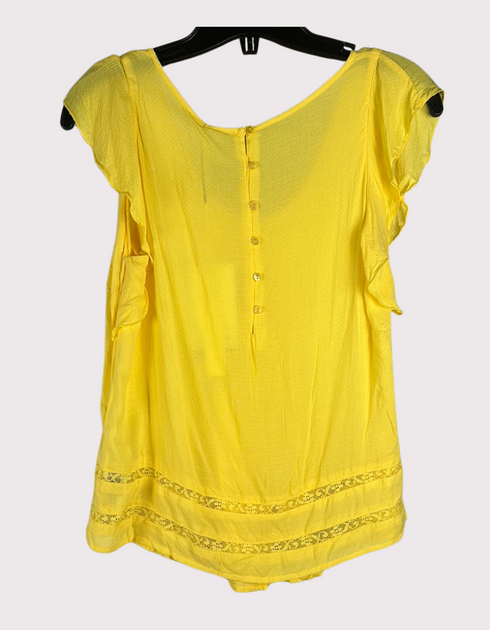 Sunshine Pleats Cap-Sleeve Top
