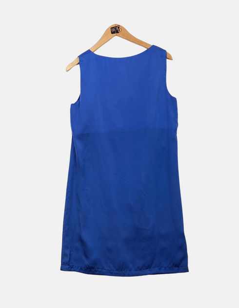 Royal Blue Sleeveless Ruffle Dress